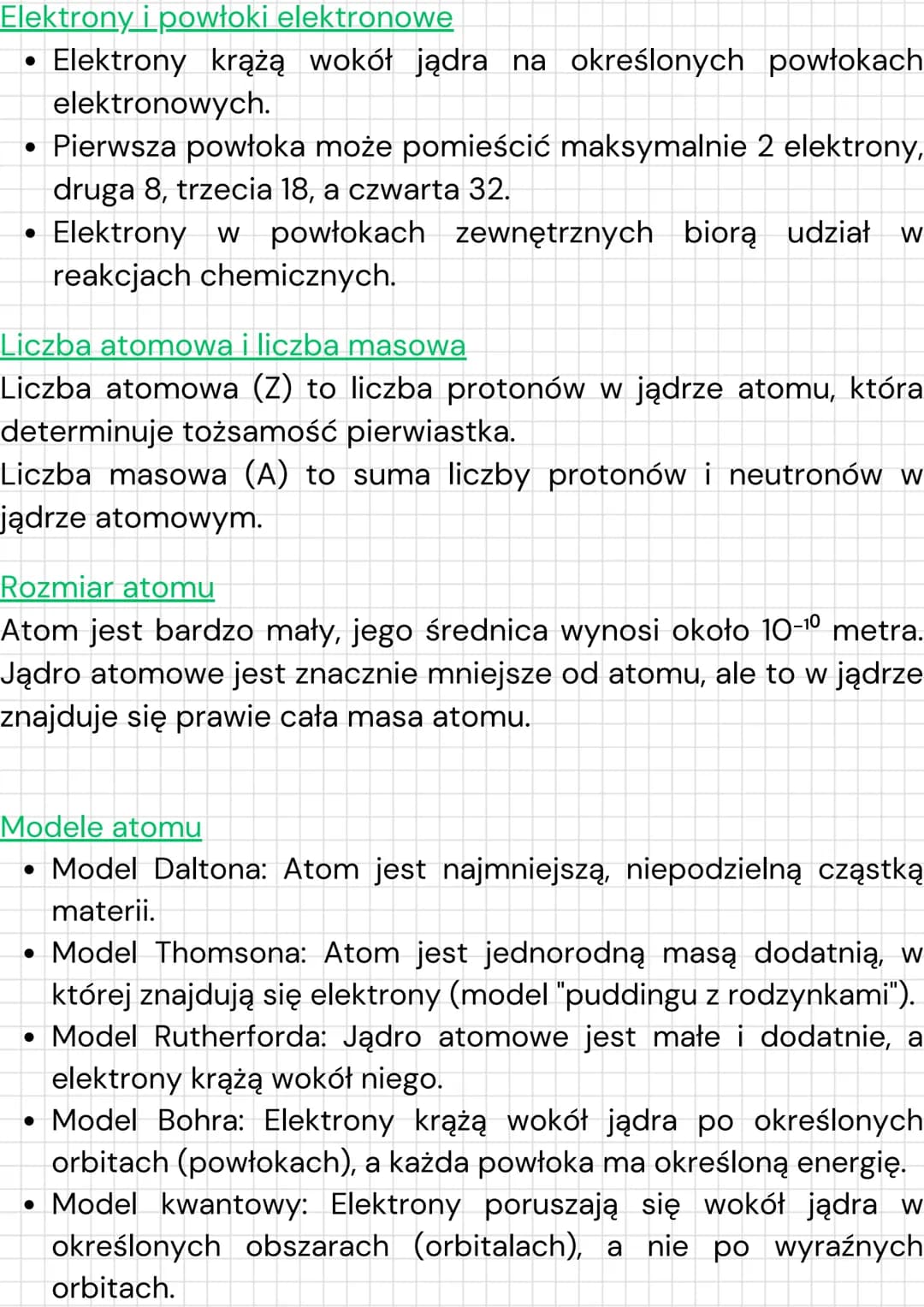 --- OCR Start ---
Co to jest atom?
BUDOWA ATOMU
• Atom to najmniejsza cząstka pierwiastka, która zachowuje
jego właściwości.
• Jest zbudowan