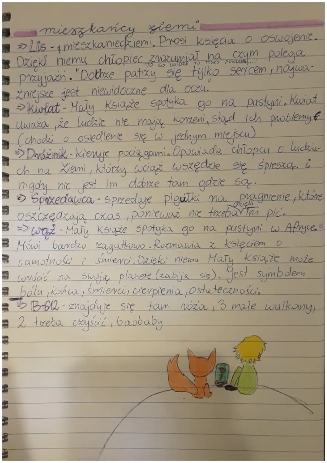 "Mały Książę" Antoine de Saint-Exupéry
gatunek: epuka rodzaj: bash
CZAS AKCJ
MIEYSCE AKCYL
↳dxieciństwo pilota
ها
↳ponad moke- pobyt.
Małego