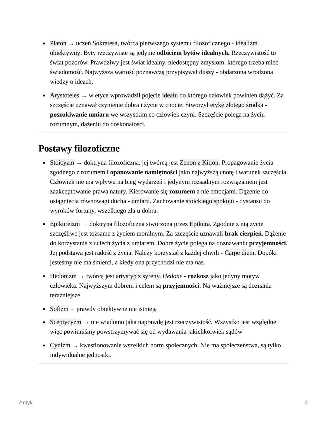 Antyk
Antyk
• Oznaczał kulturę i historię krajów basenów morza śródziemnego w szczególności Grecji i
Rzymu
• To okres w historii od czasów w
