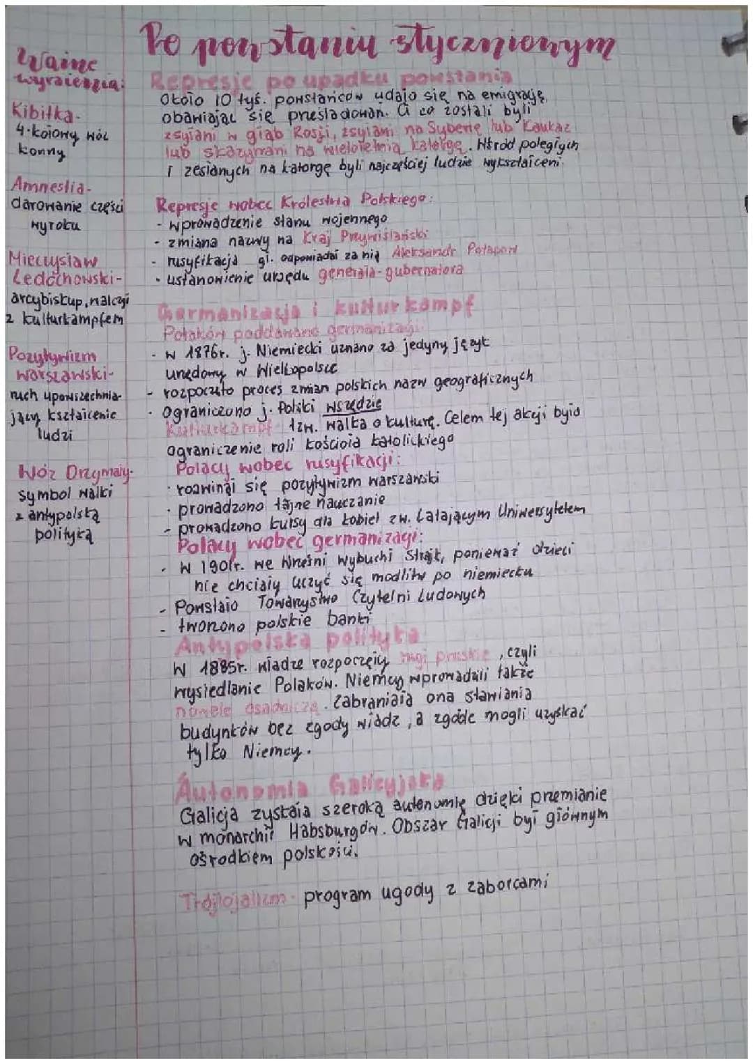 Po powstaniu styczniowym 