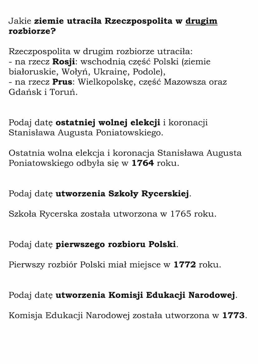 Stanisław August Poniatowski.
Konstytucja 3 maja.
(Dział: Czasy królów elekcyjnych)
Fiszki
Wyjaśnij znaczenie pojęcia konfederacja barska.
K
