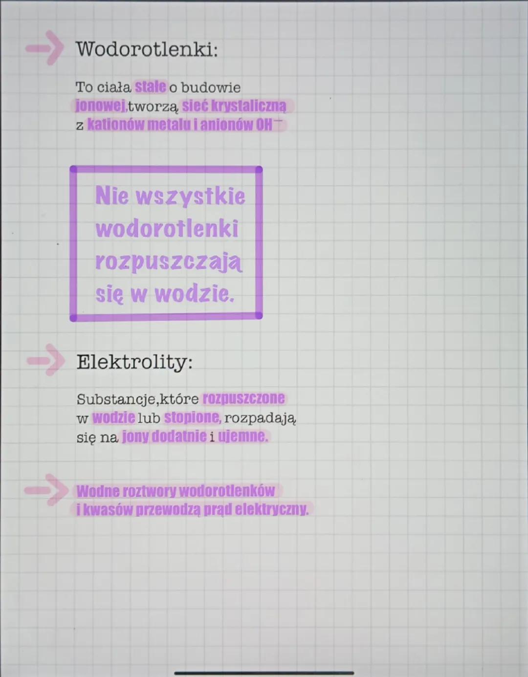 Chemia
Dział 1
Wzór Strukturalny:
Kwas chlorowodorowy: H-CI
H-O
Kwas fosforowy (V): H-O
P=0
H-O
Kwasy Mocne:
Siarkowy (VI)
Azotowy (V)
Solny
