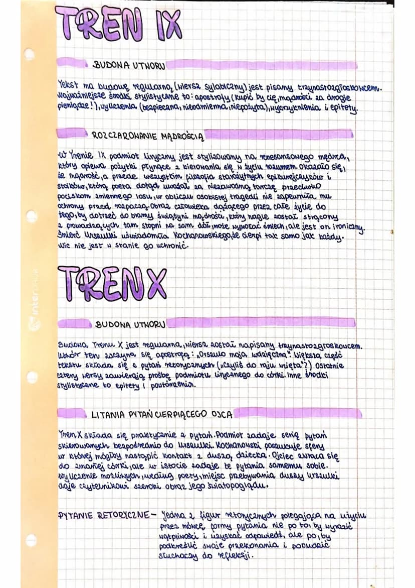 เกงขาบ
TRENY
BUDONA TRENÓN
Treny Jana Kochanowskiego zostały wydane w Krakowie N 1580r.
Impulsem do napisania cyku dziewiętnastu utworów był