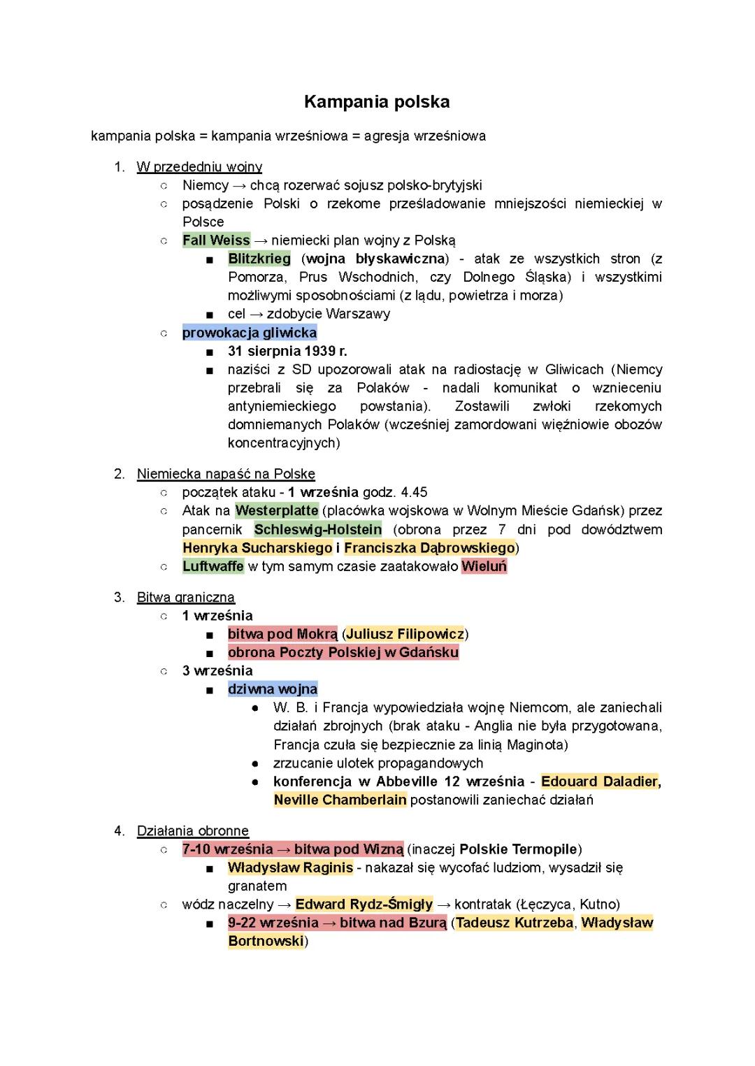 Kampania wrześniowa i Bitwa nad Bzurą: Prosta Historia