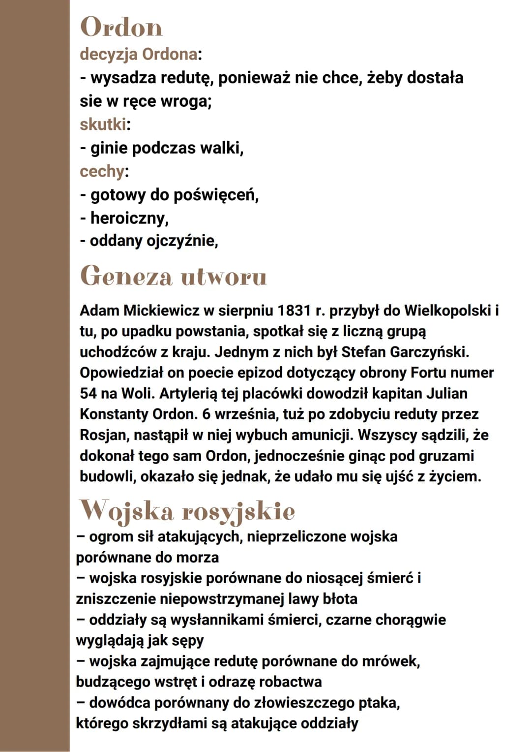 Autor; Sara Mhanni
Reduta Ordona
ROMANTYZM
Adam Mickiewicz
Urodził się 24 grudnia 1798. Został
ochrzczony 12 lutego 1799 w kościele
Przemien