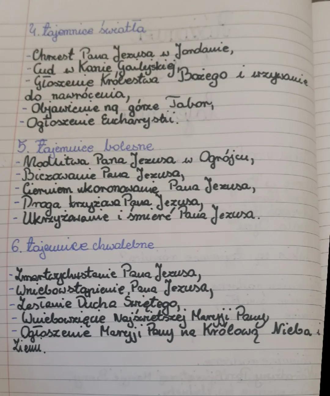 Różaniec

i jego

tajemnice

1. Jakie modlitwy odmawiamy podczas różańca?.
- Wierzę w Boga,
- Ojcze Nasz
- Zdrowa's Maryjo,
- Chwała Ojcu

2