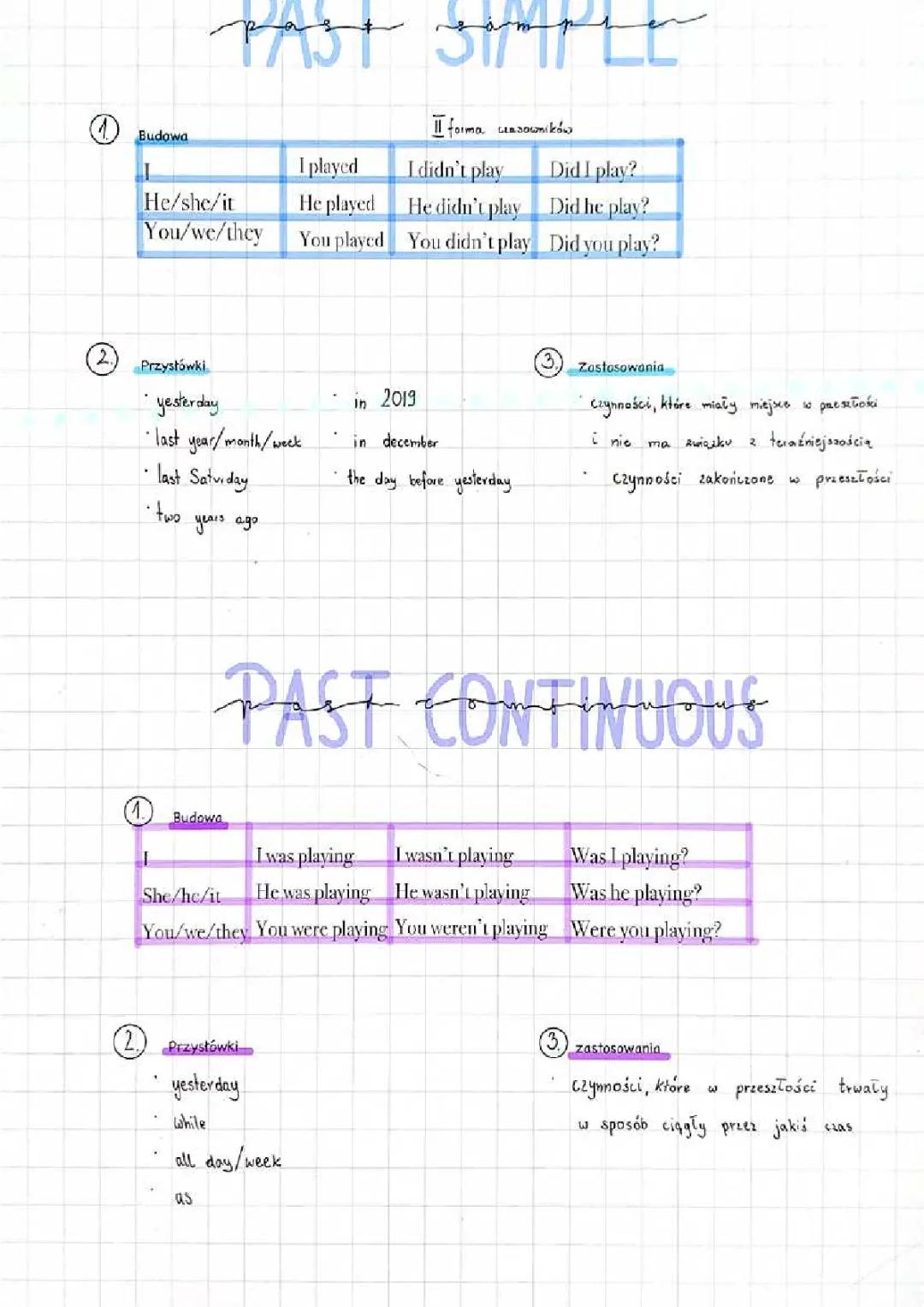 past Simple i past Continuous 