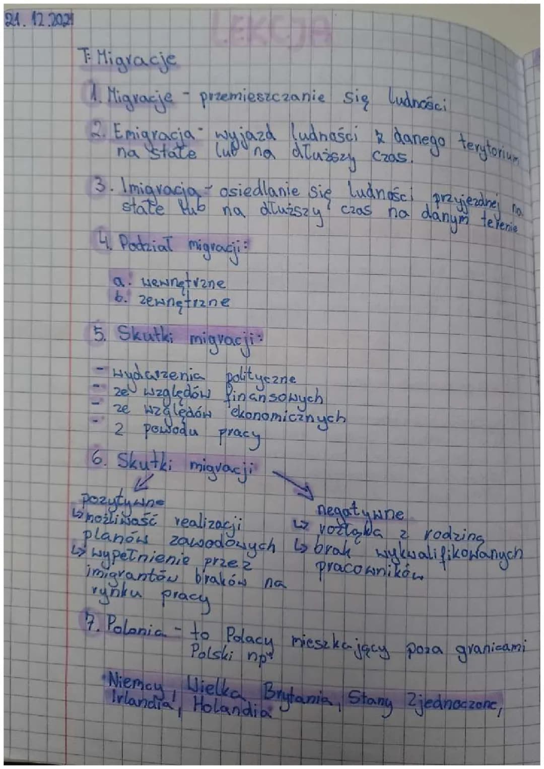 migracje geografia 