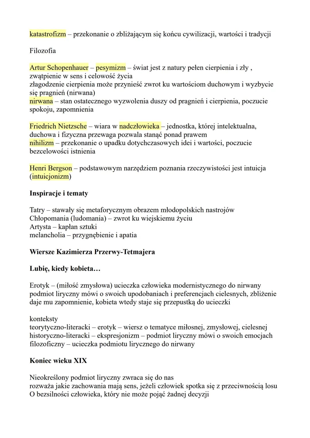Literatura i kultura XIX/XX wieku
Modernizm
Nazwa
Młoda Polska określenie wprowadzone przez Artura Górskiego (zatytułował tak swój
cykl arty