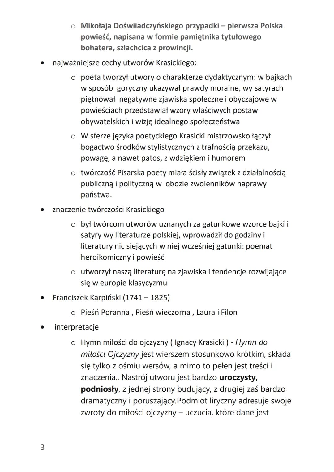 Język Polski
Oświecenie - Nazwa epoki odwołuje się do wyobrażenia światła
rozumu i oświaty. Początki przypadają na koniec XVII w.,( Europie)
