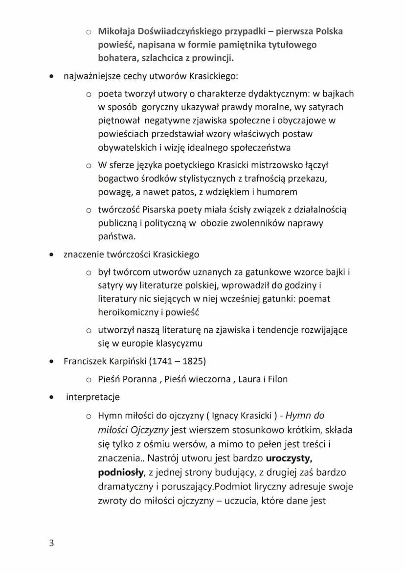 Język Polski
Oświecenie - Nazwa epoki odwołuje się do wyobrażenia światła
rozumu i oświaty. Początki przypadają na koniec XVII w.,( Europie)
