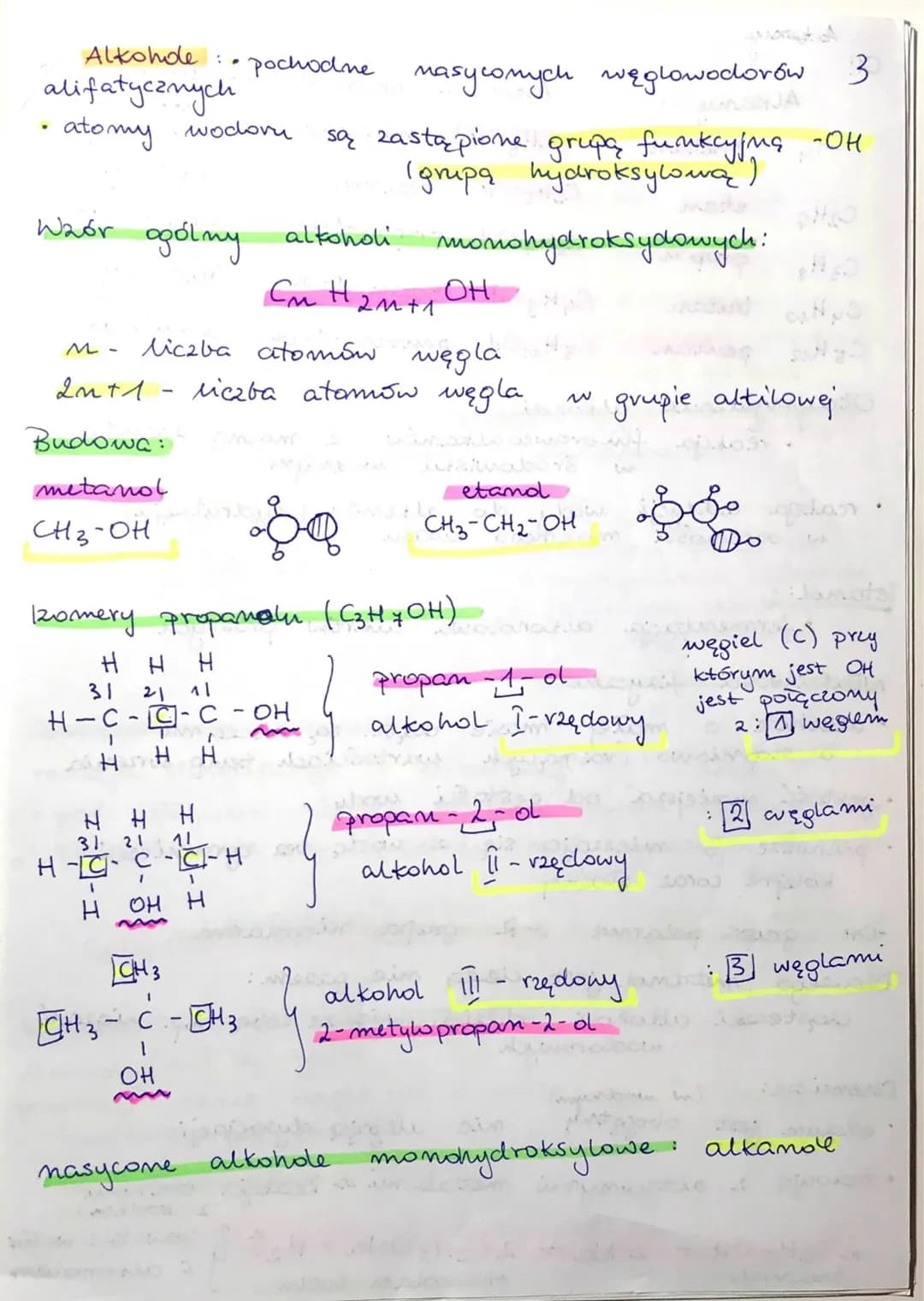 Nazwy i Wzory Alkoholi oraz Aminy - Kulka Chemii dla Klasy 8 i 3