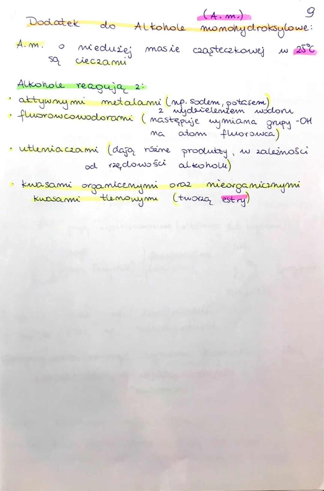 Nazwy i Wzory Alkoholi oraz Aminy - Kulka Chemii dla Klasy 8 i 3