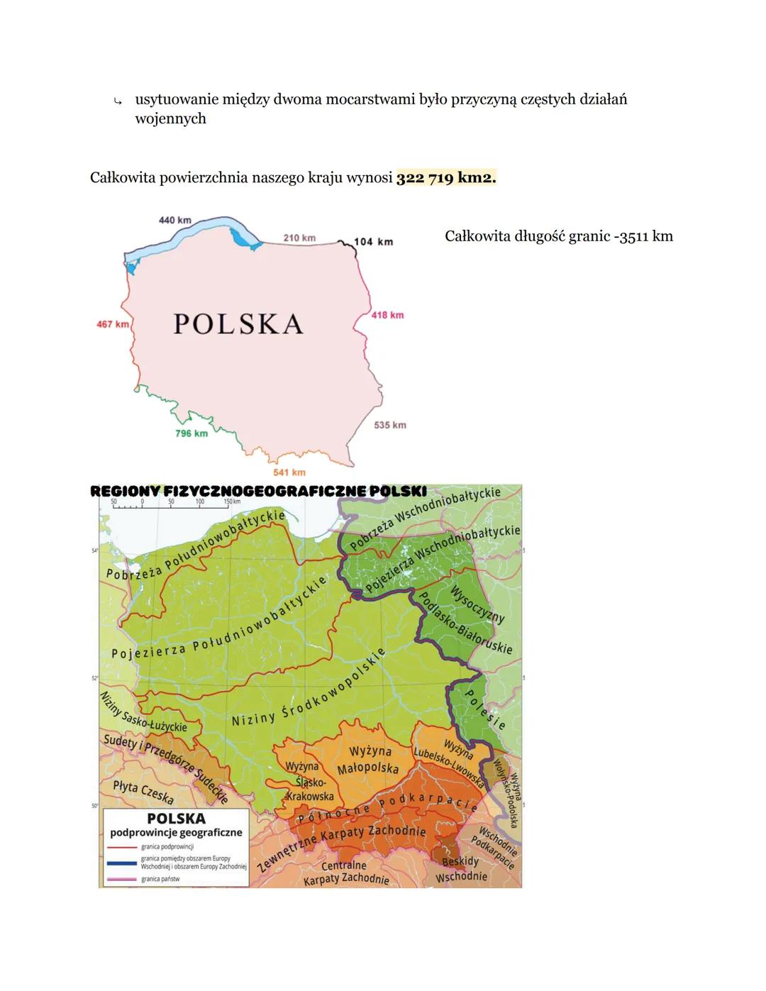 POŁOŻENIE I OBSZAR POLSKI
Polska leży w środkowej Europie na Nizinie Środkowoeuropejskiej.
Polska jest położona na styku trzech wielkich str