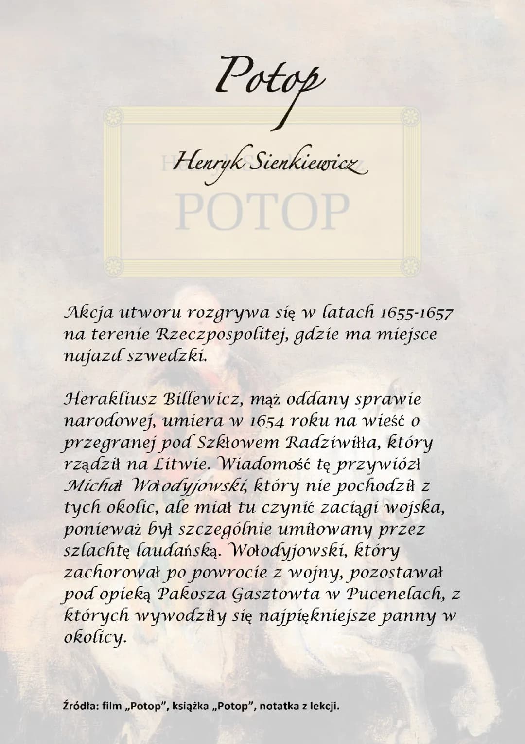 Potop Szwedzki: Ciekawostki i Najważniejsze Informacje