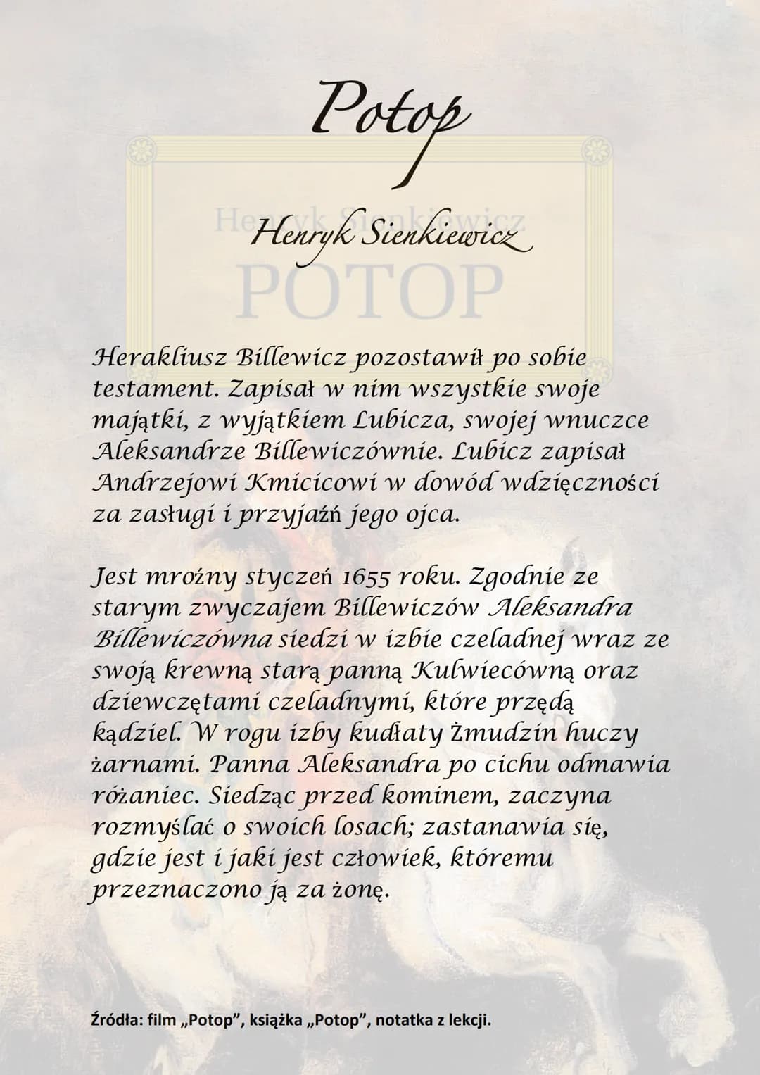 Potop
Henryk Sienkiewicz
РОТОР
Akcja utworu rozgrywa się w latach 1655-1657
na terenie Rzeczpospolitej, gdzie ma miejsce
najazd szwedzki.
He