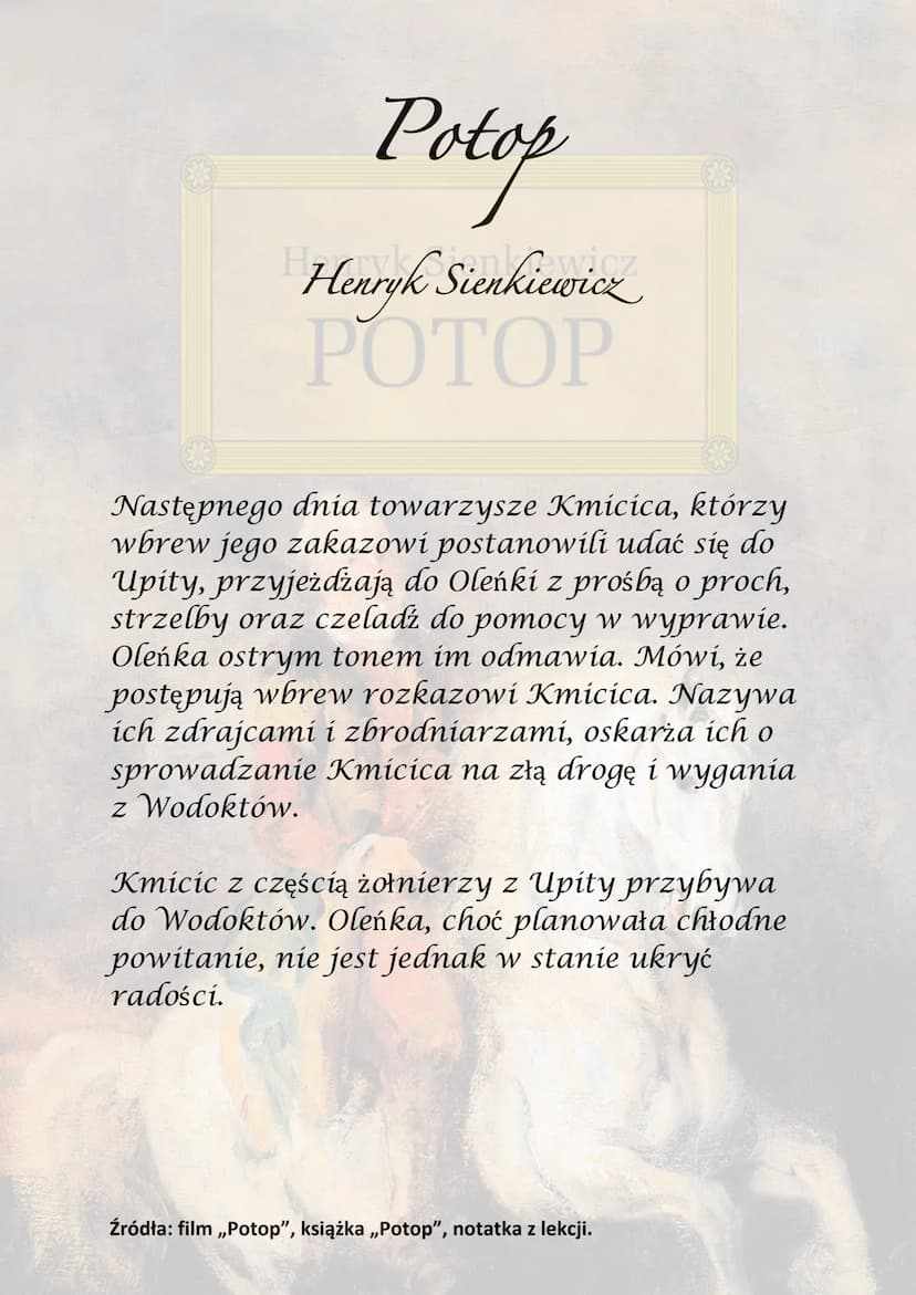 Potop
Henryk Sienkiewicz
РОТОР
Akcja utworu rozgrywa się w latach 1655-1657
na terenie Rzeczpospolitej, gdzie ma miejsce
najazd szwedzki.
He