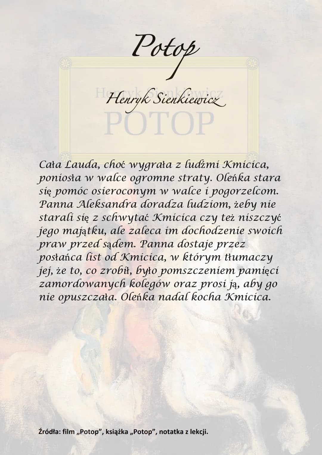 Potop
Henryk Sienkiewicz
РОТОР
Akcja utworu rozgrywa się w latach 1655-1657
na terenie Rzeczpospolitej, gdzie ma miejsce
najazd szwedzki.
He