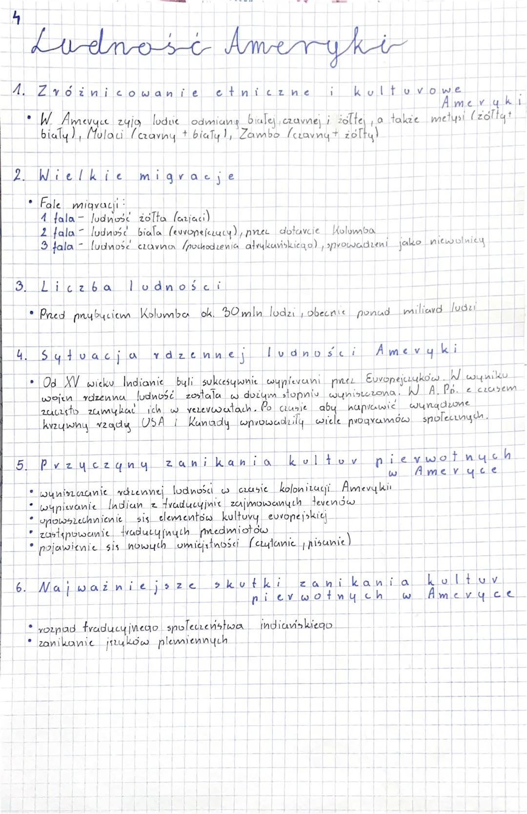 4
Ludność Ameryki
1. Zróżnicowanie
etniczn
ne i
kulturowe
Ameryki
D
W Ameryce zyją ludzie odmiany białej czavnej i żółtej a także metusi (żó