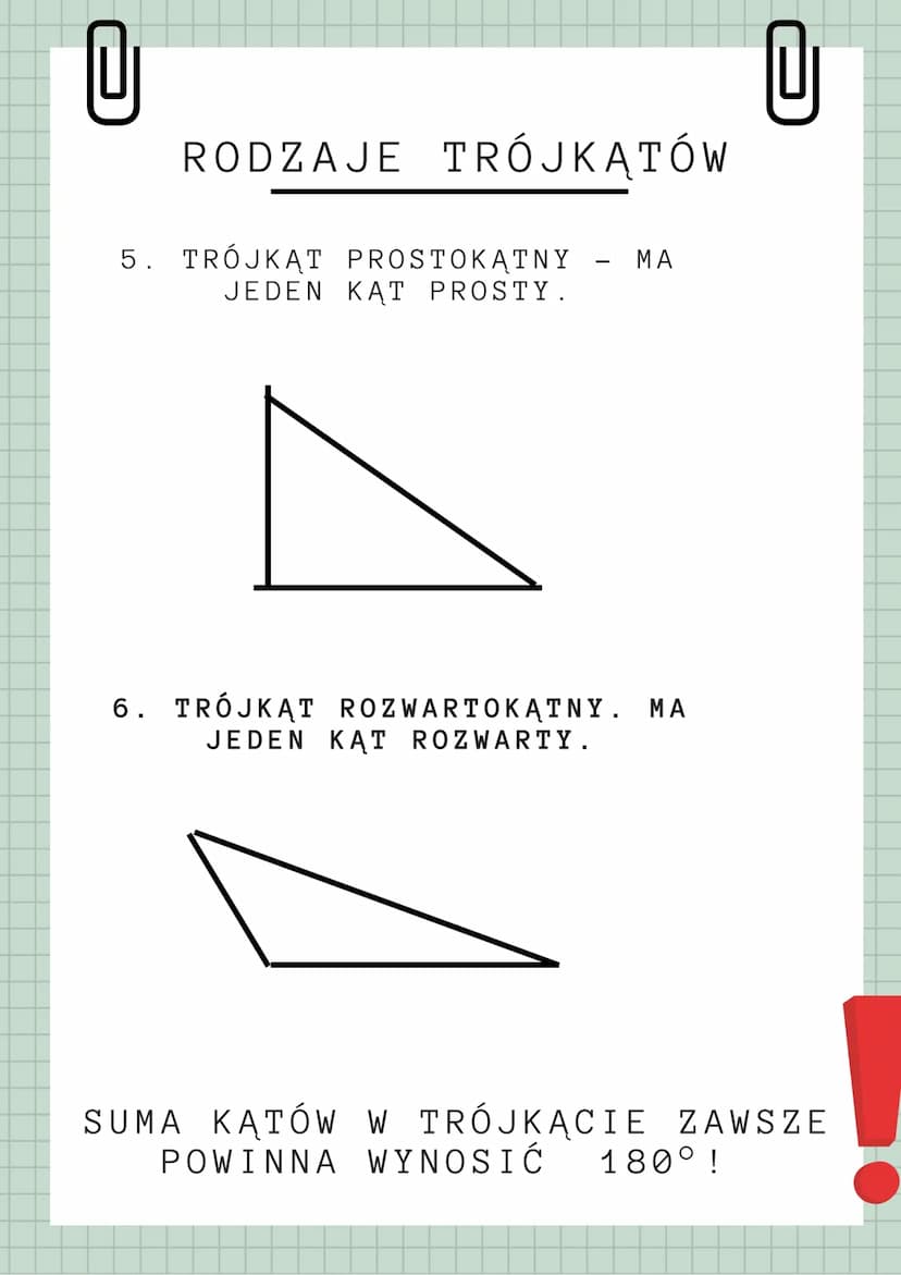 U
RODZAJE TRÓJKĄTÓW
TRÓJKĄT TO WIELOKĄT O TRZECH
BOKACH, WIERZCHOŁKACH I
KĄTACH WEWNĘTRZNYCH.
1. TRÓJKĄT RÓWNOBOCZNY. JEGO
WSZYSTKIE BOKI SĄ