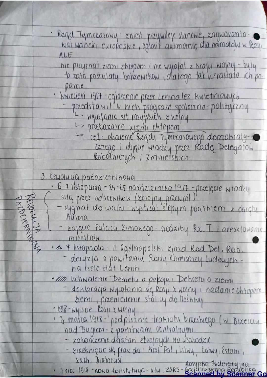 Rewolucja W ROSJI
1. Rewoluya lutowa
• porazki Rosji, utrata smierć milionow zotnierzy, utrata najlepie,
rozwiniętych części, hryzys przemys