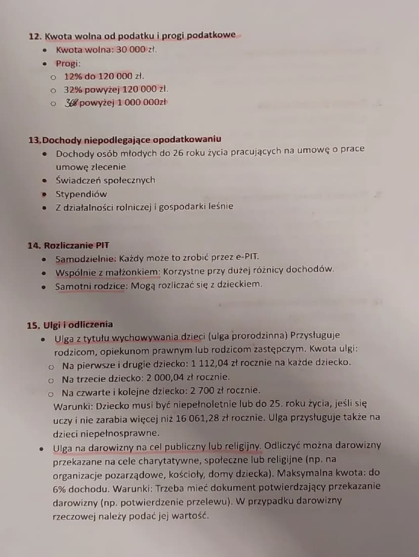 BIZ KARTKÓWKA
Podatki to obowiązkowe bezzwrotne świadczenie pieniężne pobierane przez
państwo lub inne uprawione do tego instytucje publiczn