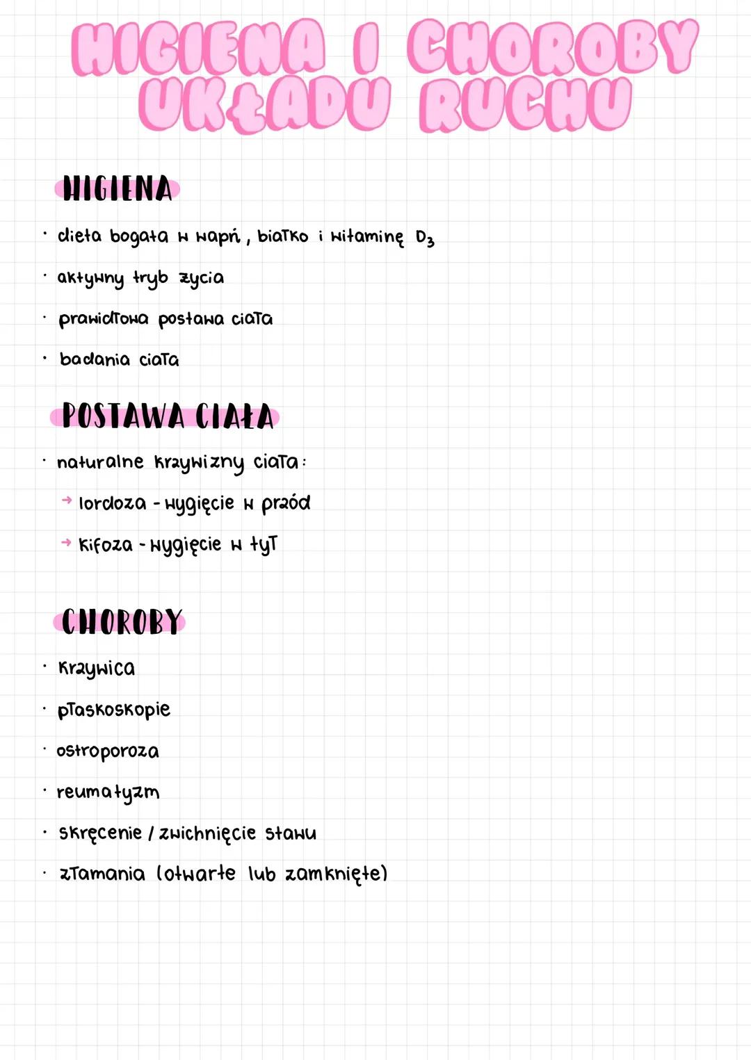 Jak dbać o układ ruchu: Higiena i choroby