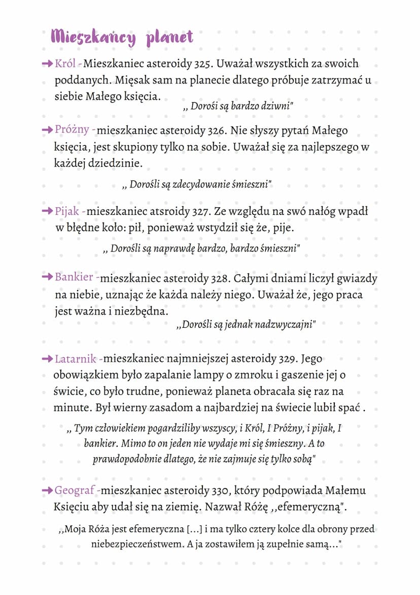 ●
.
•
.
●
Gatunek - epika
Rodzaj baśń; powiastka filozoficzna; przypowieść
Narrator Pilot
Narracja pierwszoosobowa
..
Czas i miejsce akcji
C