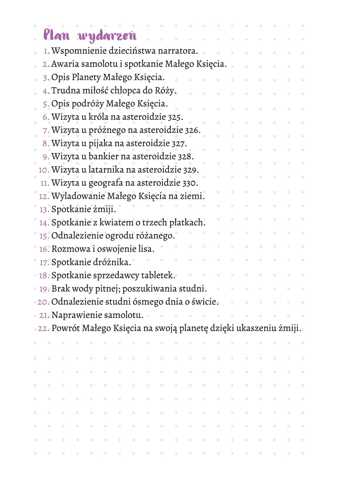 ●
.
•
.
●
Gatunek - epika
Rodzaj baśń; powiastka filozoficzna; przypowieść
Narrator Pilot
Narracja pierwszoosobowa
..
Czas i miejsce akcji
C