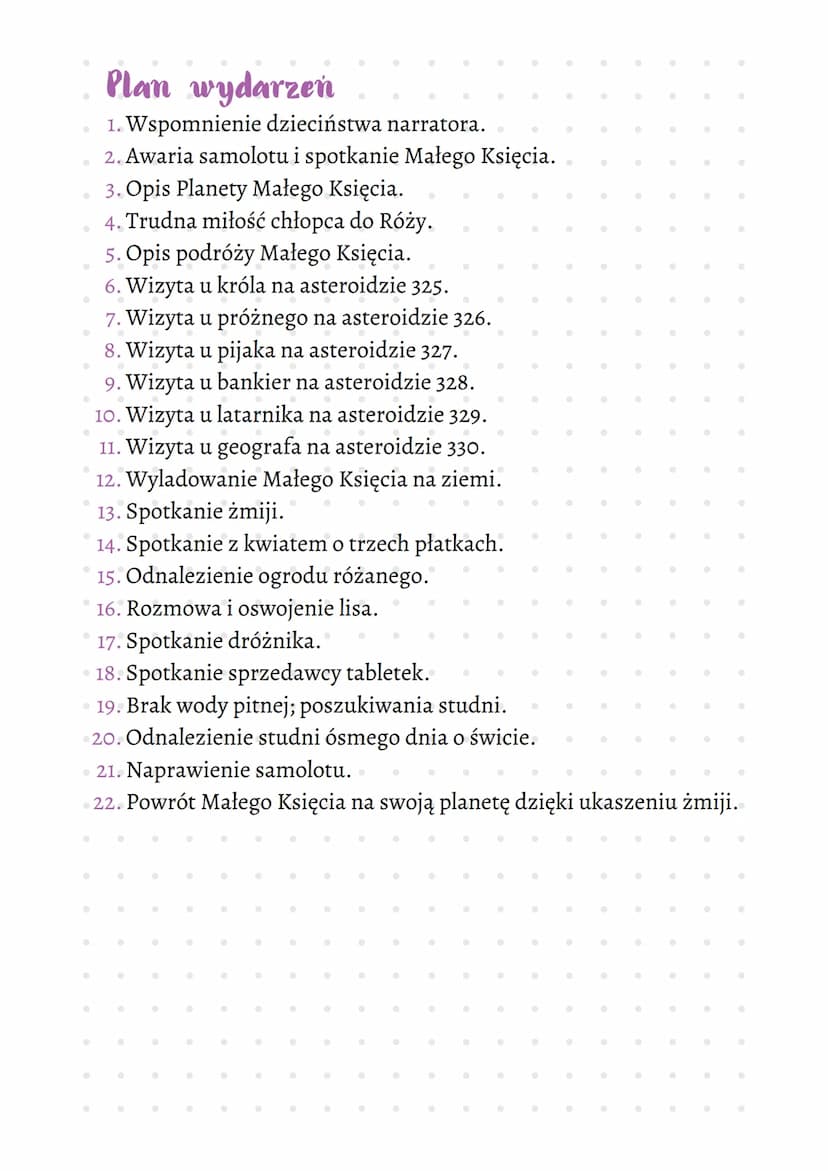 ●
.
•
.
●
Gatunek - epika
Rodzaj baśń; powiastka filozoficzna; przypowieść
Narrator Pilot
Narracja pierwszoosobowa
..
Czas i miejsce akcji
C