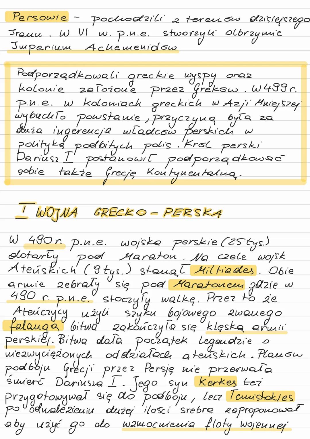 Persowie - pochodzili 2 terenów dzisiejszego
Jrouu. W VI w. p.u.e. stworzyli olbrzymie.
Jmperium Achemenidow

Podporządkowali greckie wyspy 