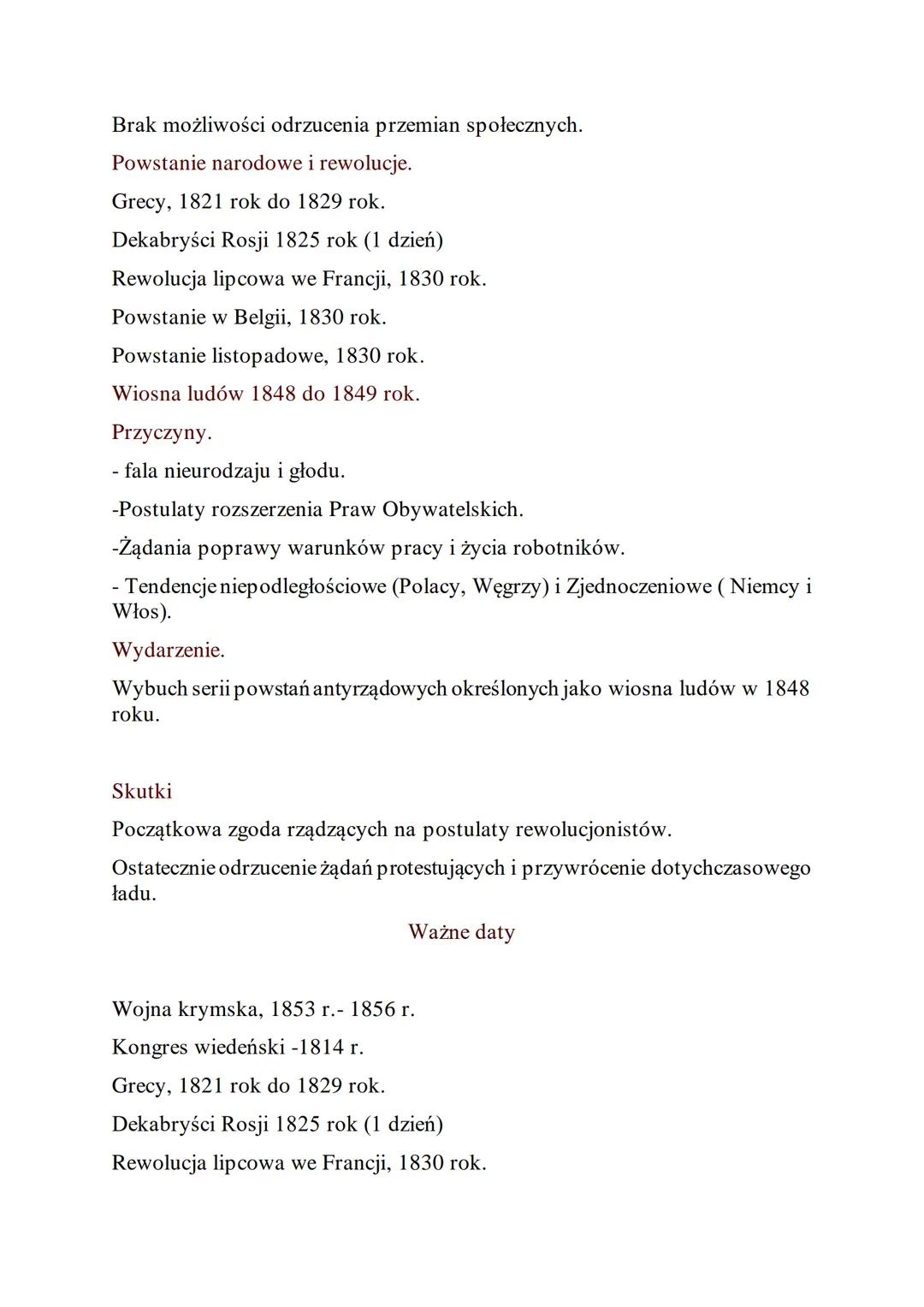 Europa po Kongresie Wiedeńskim
Kongres Wiedeński.
Do ostatecznego upadku Francji doprowadziła przegrana Napoleona w bitwie
pod Lipskiem (181