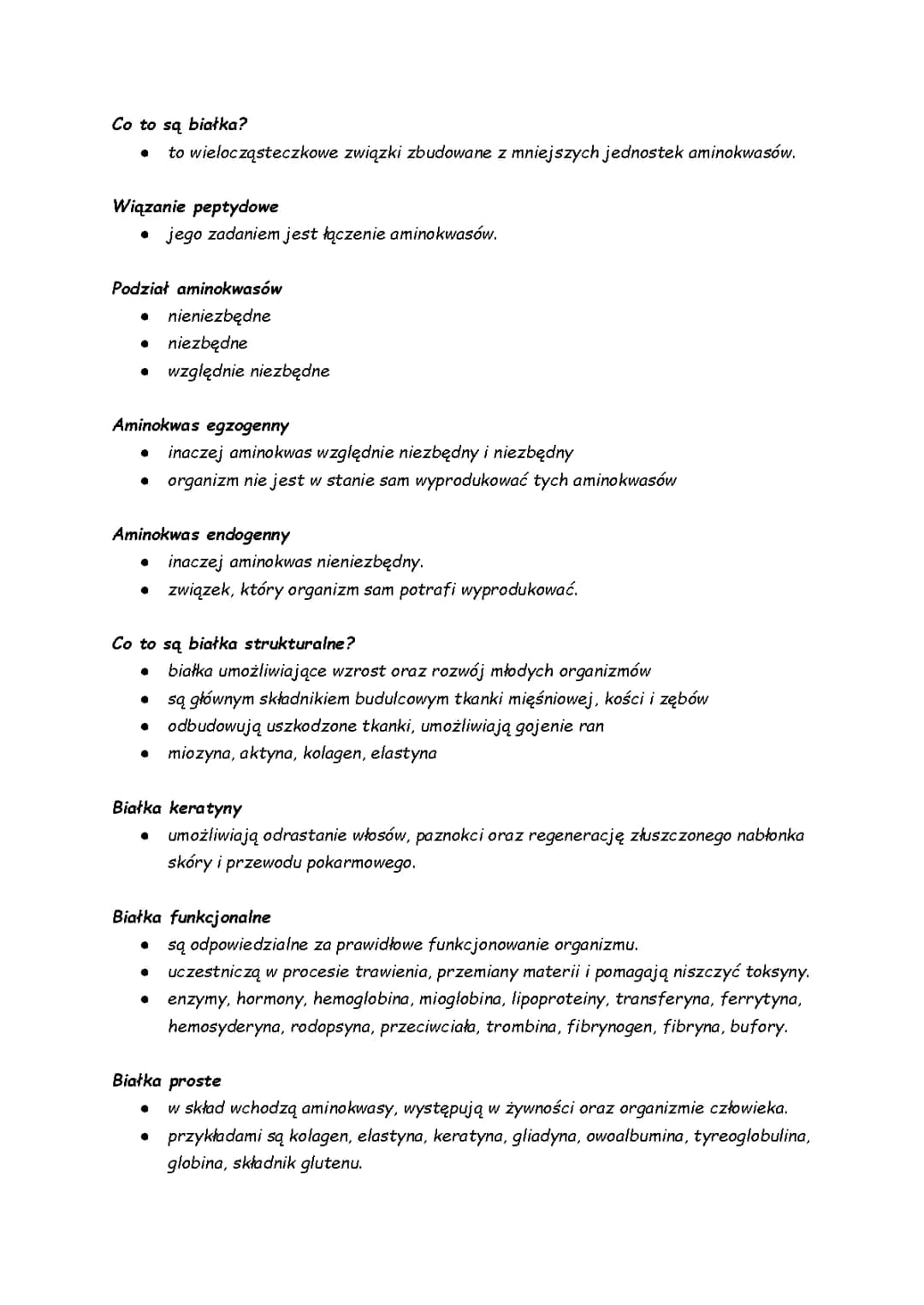 Białka - zasady żywienia