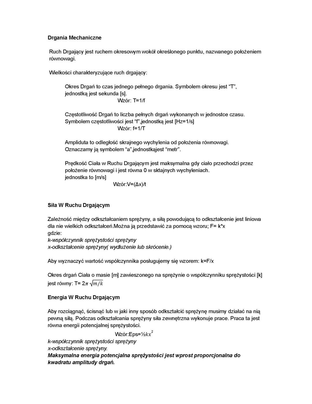 Drgania Mechaniczne: Od Wahadła do Drgań Wymuszonych