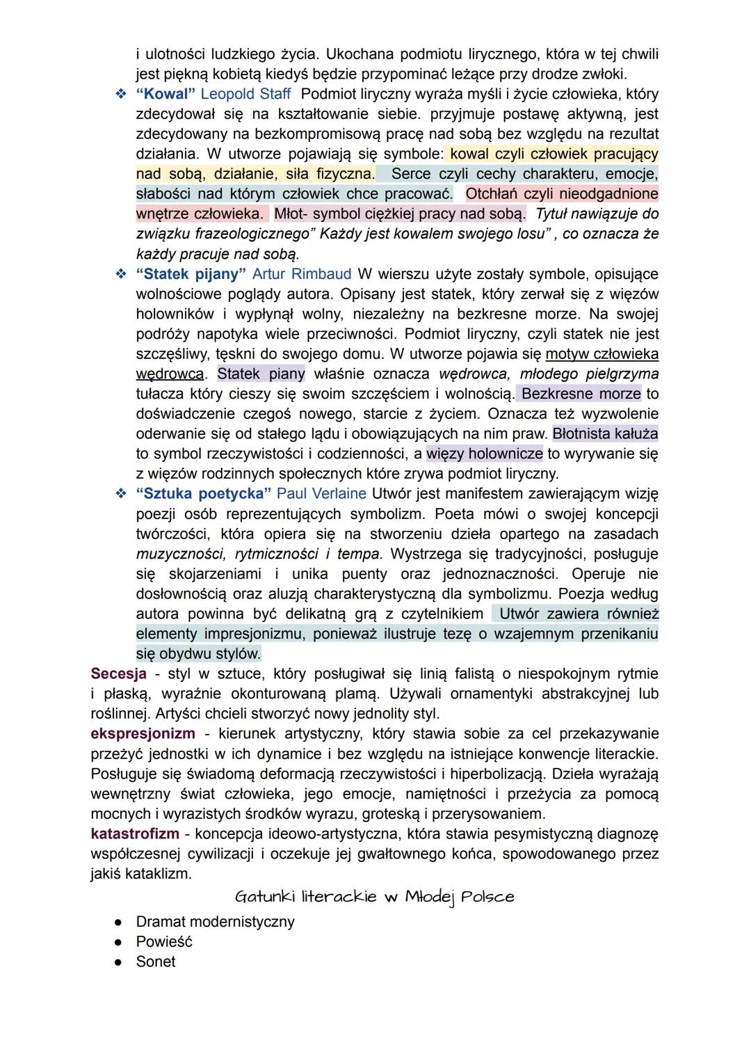 Młoda Polska
Młoda Polska (1890/91-1918) - termin w Polsce wprowadził publicysta Artur Górski.
Inaczej modernizm, czas nowoczesnych i nowato