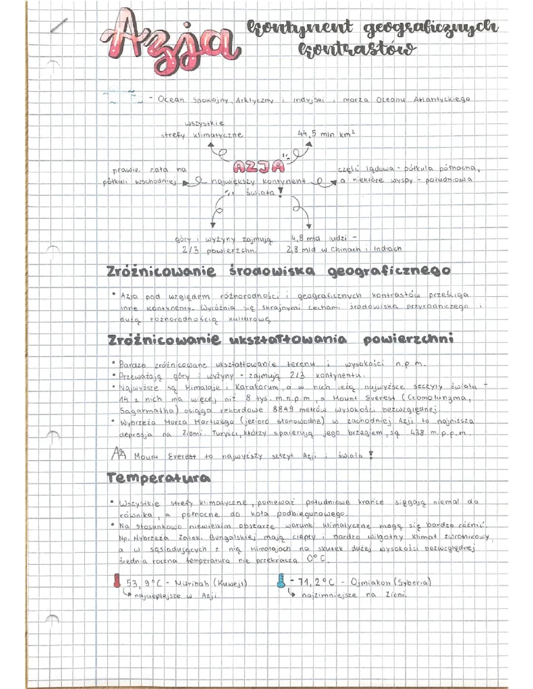 Azja- kontynent kontrastów 