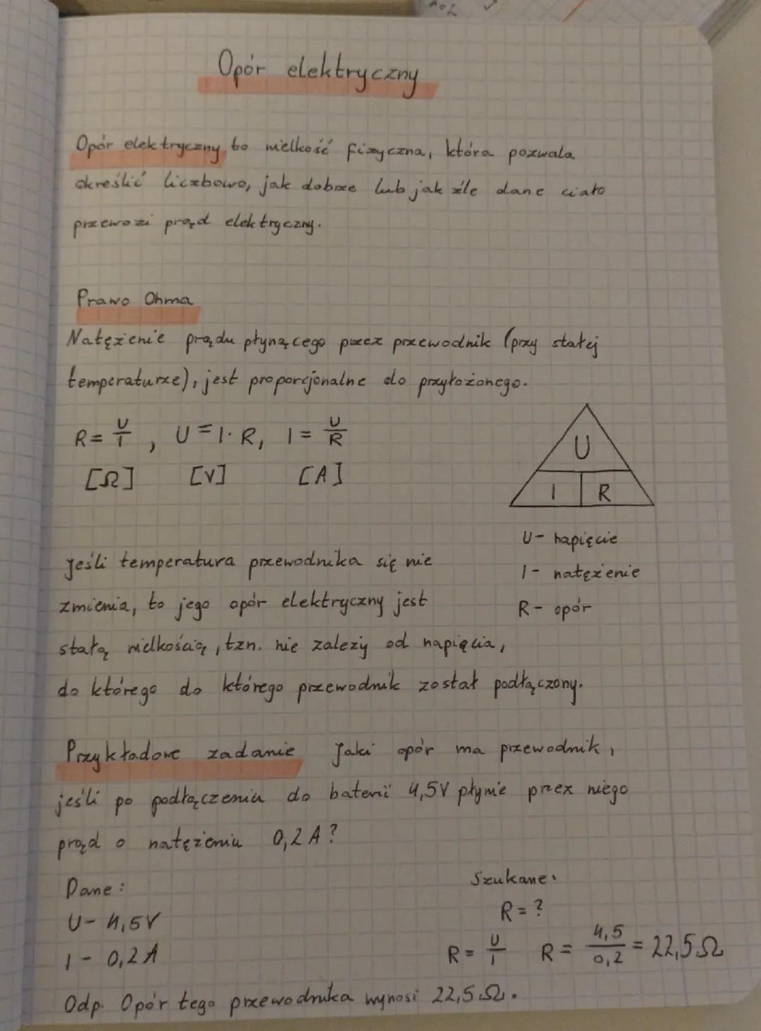 # Opór elektryczny

Opór elektryczny to wielkość fizyczna, która pozwala
odkreślić liczbowe, jak dobrze lub jak źle dane ciato
przewozi prąd