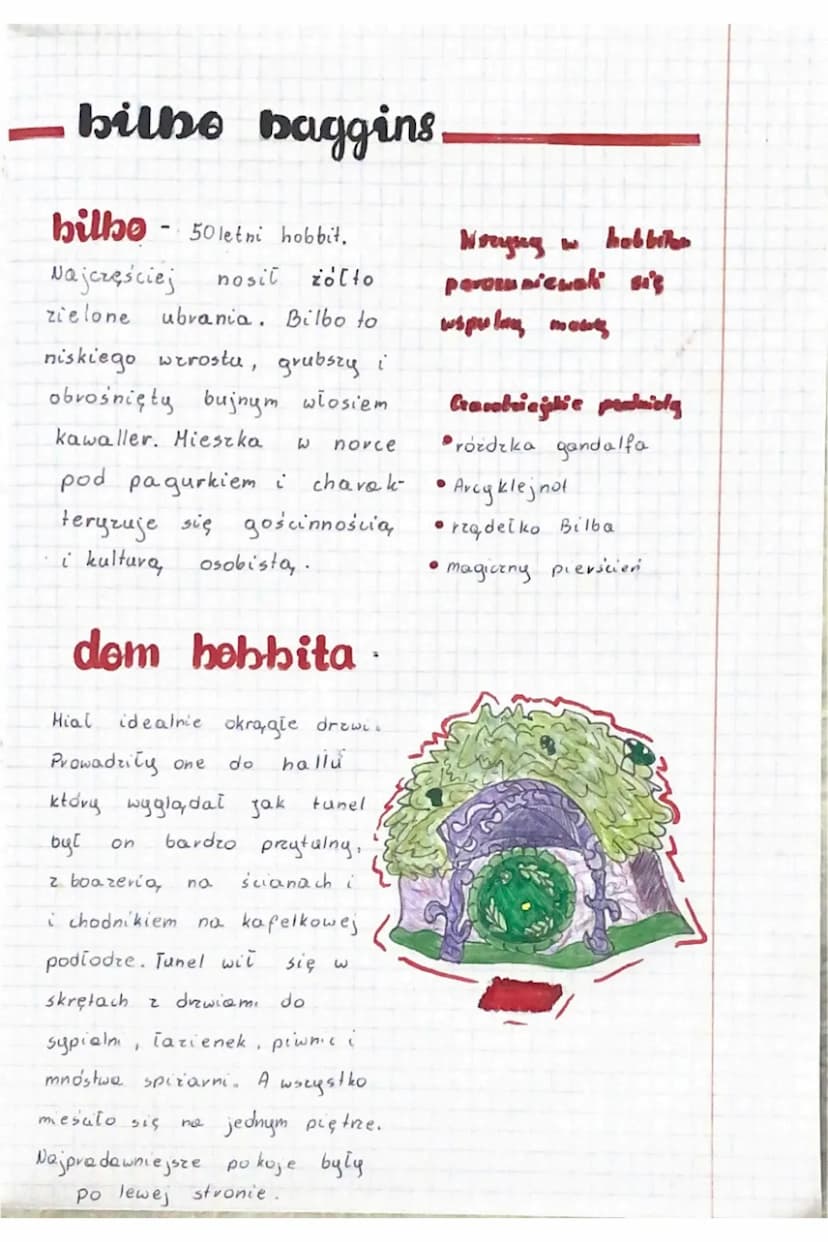 hobbit
miejsce akcji
• Hobbiton
Rivendell -miasto elfów
• Bag End - norka Bilba
• Gospoda pod Zielonym
.
Smokiem
• Smauga - jaskinia smoka
•
