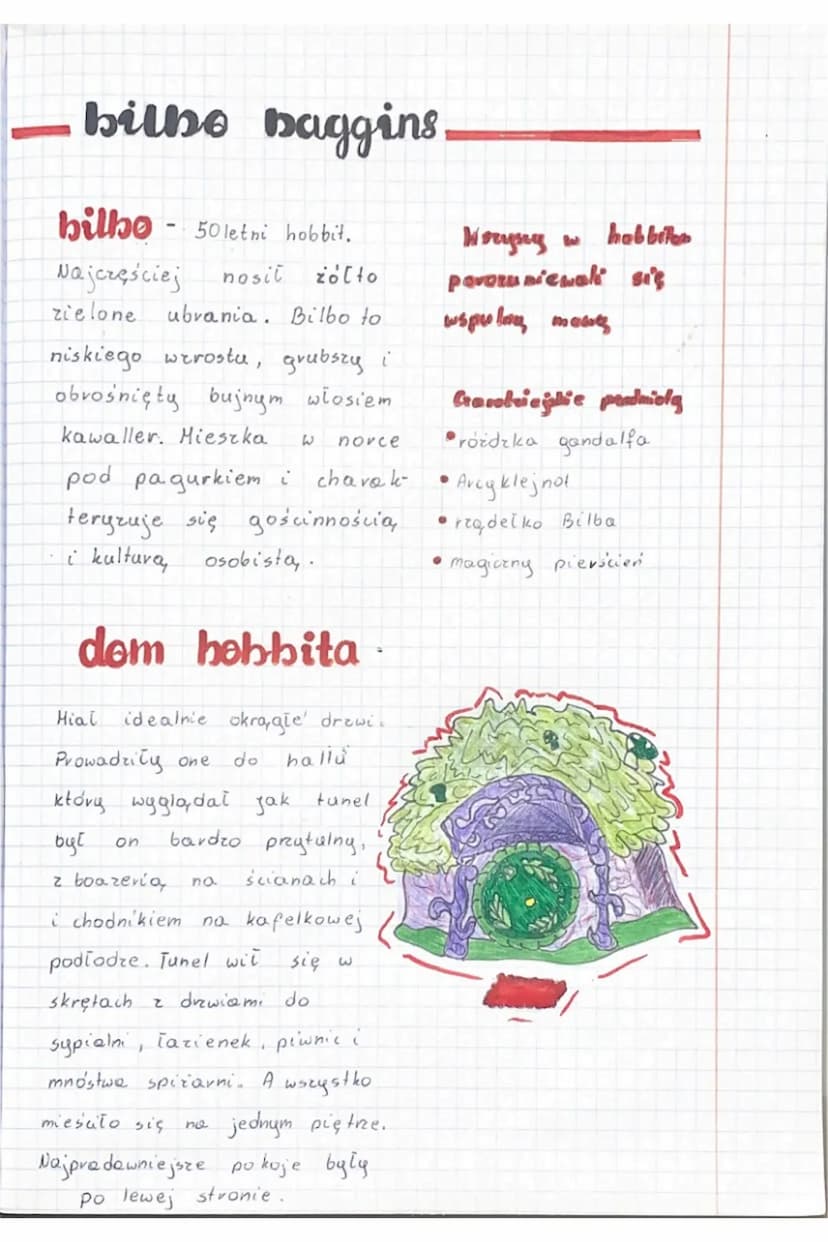 hobbit
miejsce akcji
• Hobbiton
Rivendell -miasto elfów
• Bag End - norka Bilba
• Gospoda pod Zielonym
.
Smokiem
• Smauga - jaskinia smoka
•