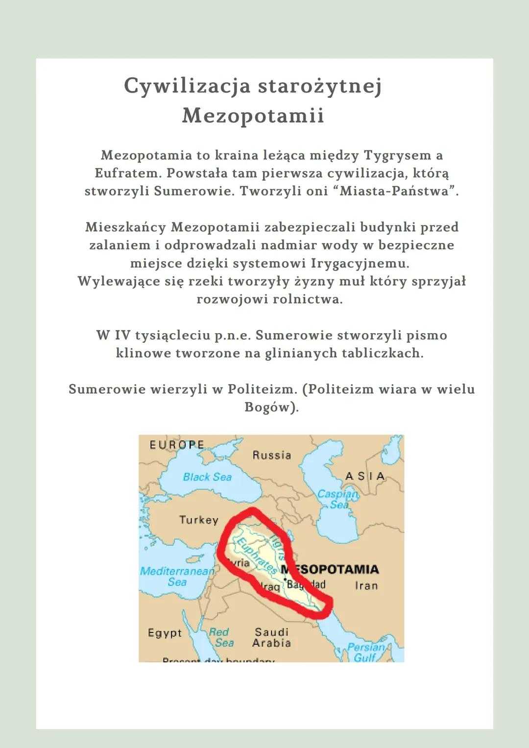 Cywilizacja starożytnej Mezopotamii