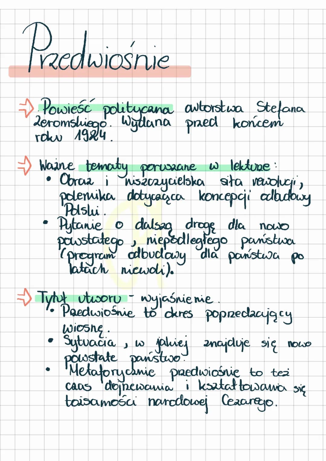 Przedwiośnie - opracowanie do matury PDF