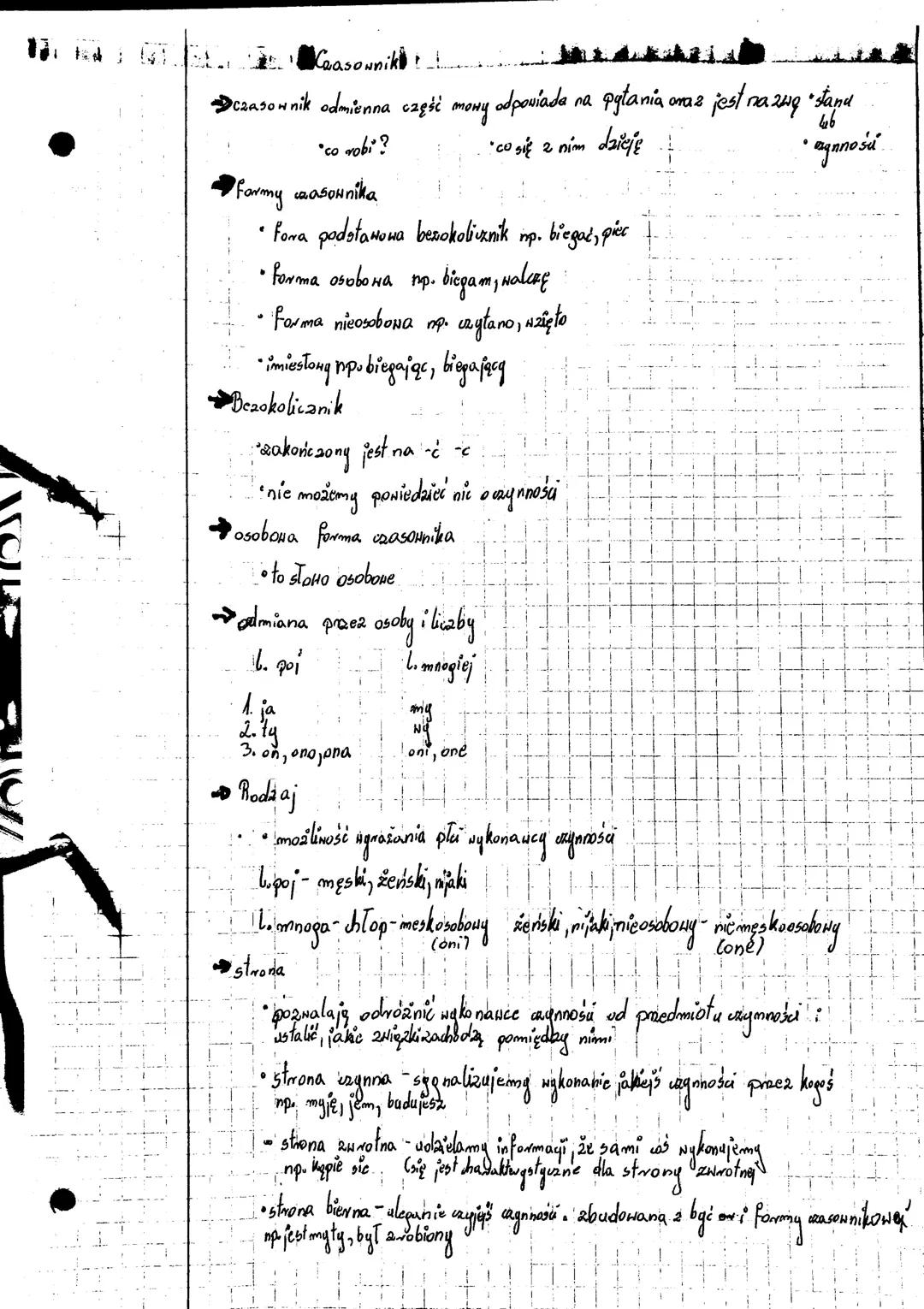 →→Tryb
• za pomocą tryba przedstawiamy stosunek azgnnośů" lub stanu do Reczywistośà
• Tryb oznajmujący zawiera wiadomośú o wykonywaniu jakie
