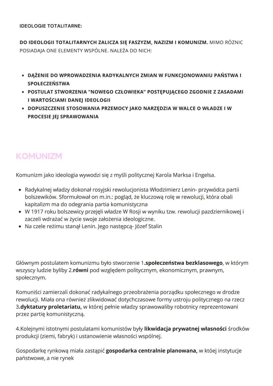 TOTALITARYZM
CZYM JEST
TOTALITARYZM?
Totalitaryzm jest cechą państwa, która w nieograniczony sposób
rozszerza zakres swoich kompetencji i dą