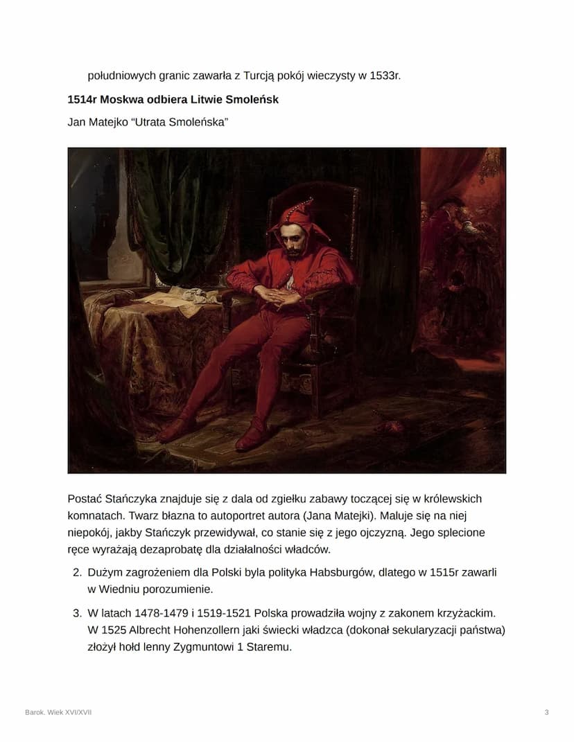 Barok. Wiek XVI/XVII
1) Demokracja szlachecka. Gospodarka folwarczno -
pańszczyźniana.
• Podział społeczeństwa
Szlachta
Duchowieństwo
Mieszc