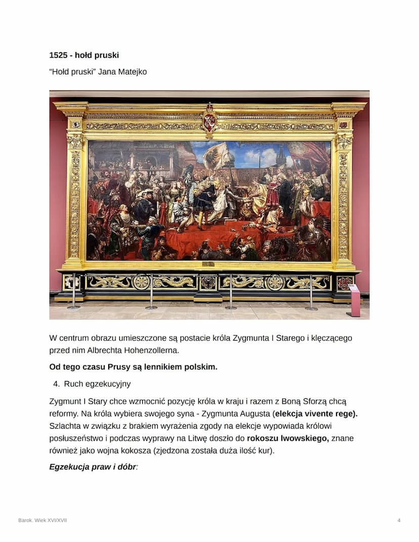 Barok. Wiek XVI/XVII
1) Demokracja szlachecka. Gospodarka folwarczno -
pańszczyźniana.
• Podział społeczeństwa
Szlachta
Duchowieństwo
Mieszc