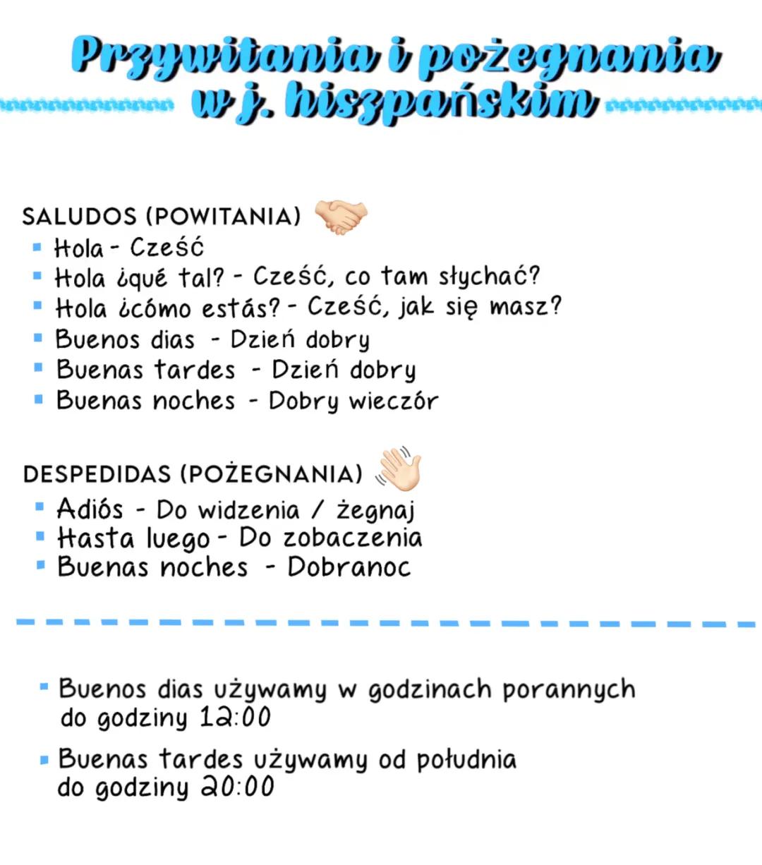 Podstawowe Zwroty: Powitania i Pożegnania po Hiszpańsku