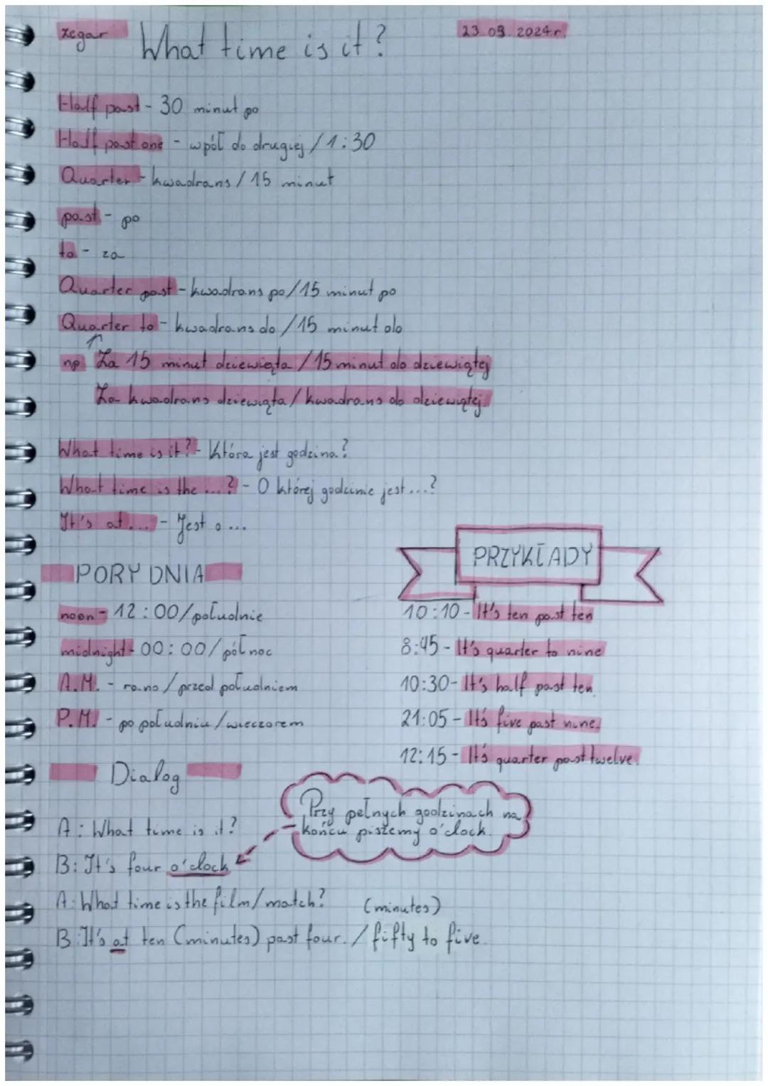 Xegar What time is it?
Half past 30 minut po
Half past one-wpół do drugiej 11:30
Quarter-kwadrans / 15 minut
post-po
20
Quarter post - kwadr
