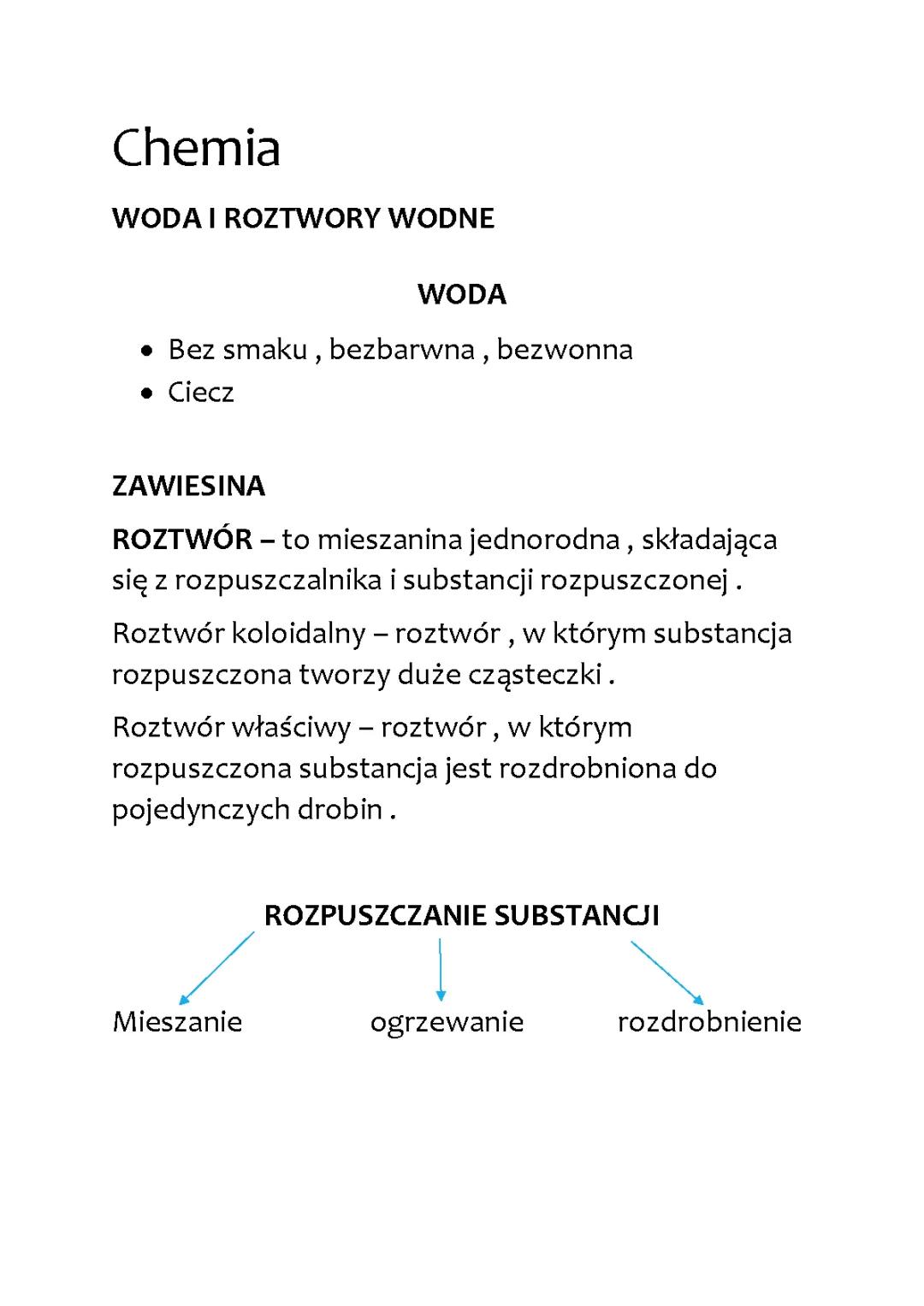 Woda i roztwory wodne klasa 7 - wszystko, co musisz wiedzieć!