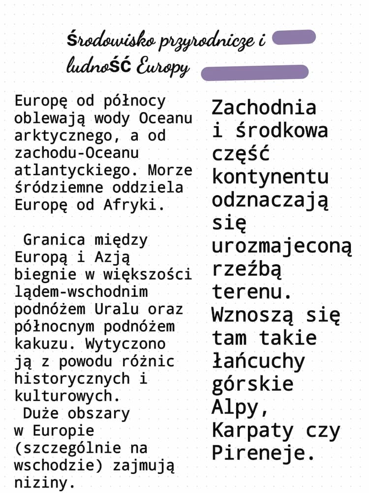 Know środowisko przyrodnicze i lidność Europy  thumbnail