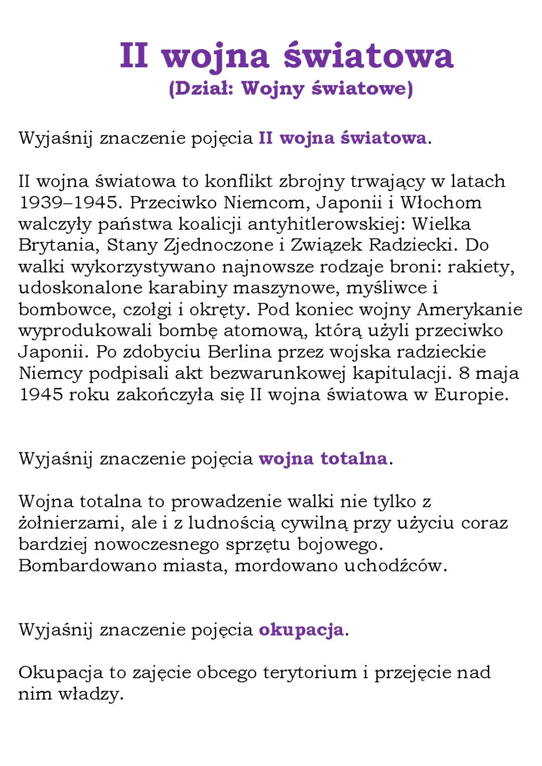 2 Wojna Światowa: Ważne Daty, Przyczyny i Skutki